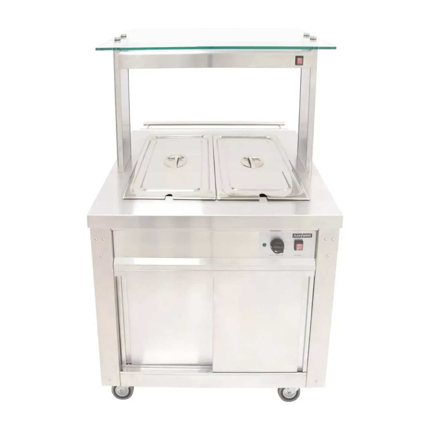 Parry Hot Cupboard with Dry Bain Marie Top and Quartz Heated Gantry FS-HB2PACK - islandcatering - 4