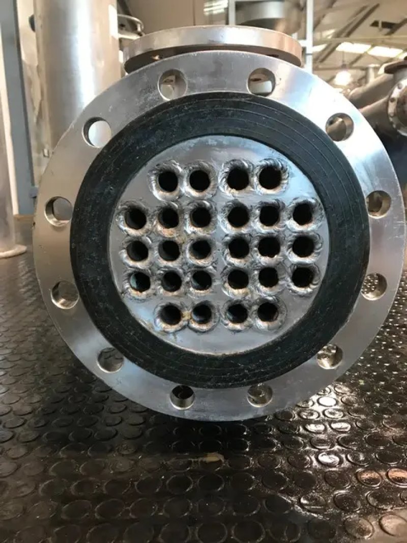 USED TUBULAR EXCHANGER 3 M2 STAINLESS STEEL