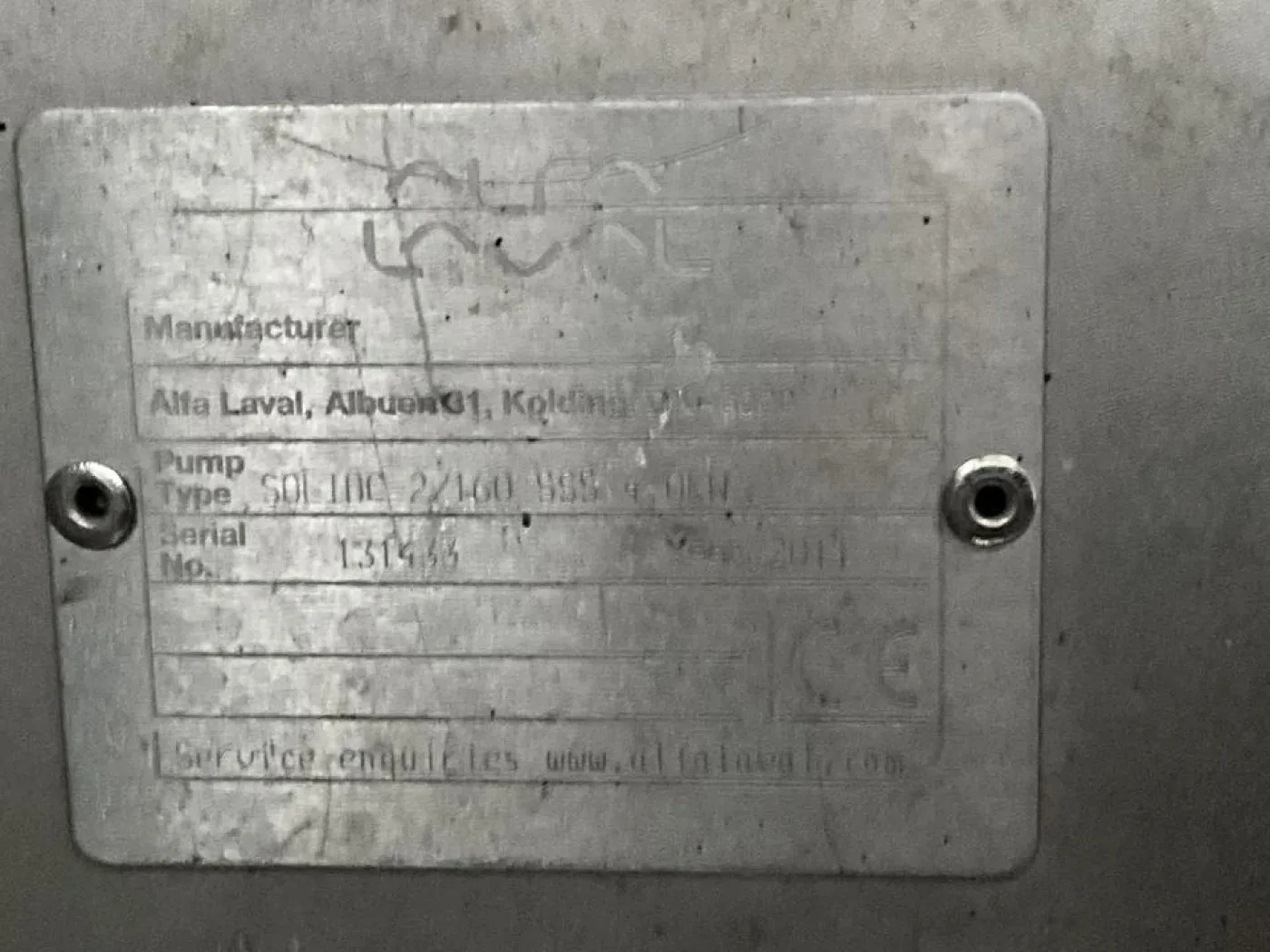 2011 Alfa Laval Alfa Laval SOLIDC-2 Stainless Steel Contact Parts Volute Centrifugal Pump - 5