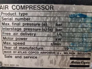 Atlas Copco GA 37