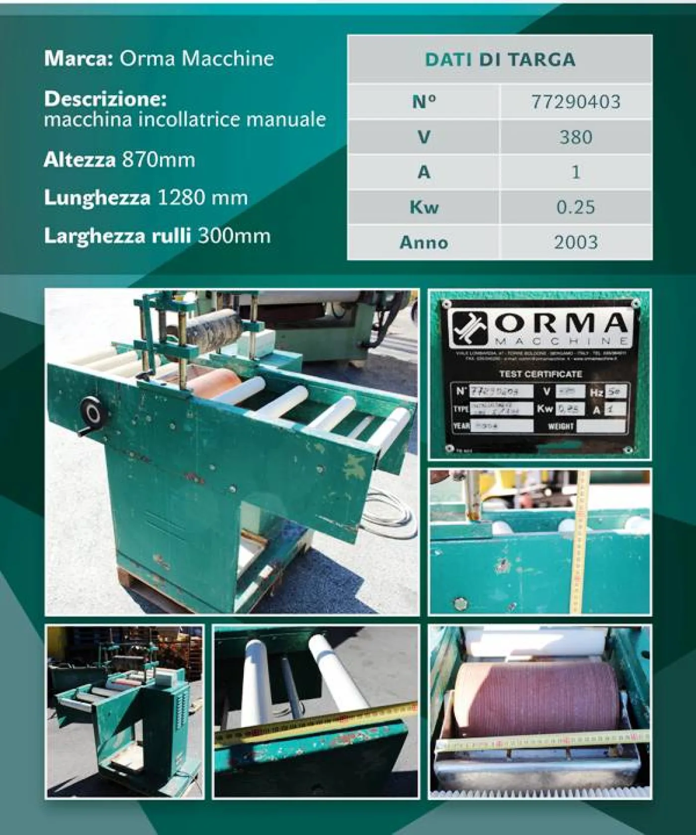 Incollatrice Manuale Orma Mod. I/103 - 1