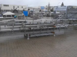 Bi-rail and walking beam conveyor