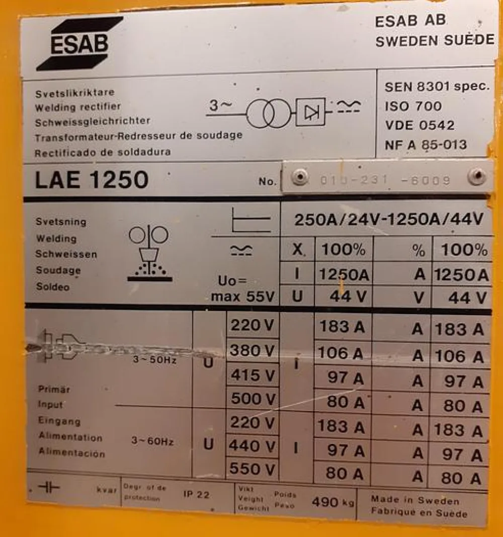ESAB LAE 1250