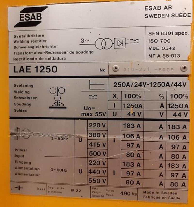ESAB LAE 1250