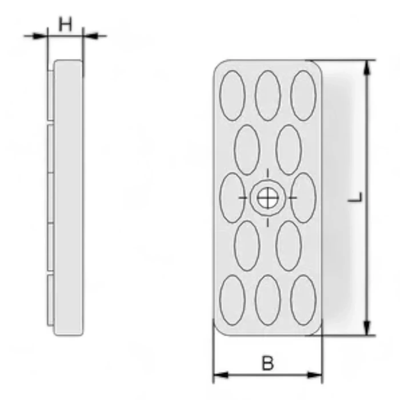 SCHMALZ Innospann ISRPL 66x26x8.5 NK-45 d12 Reibplatte Art-Nr.: 10.01.15.00344 - 2