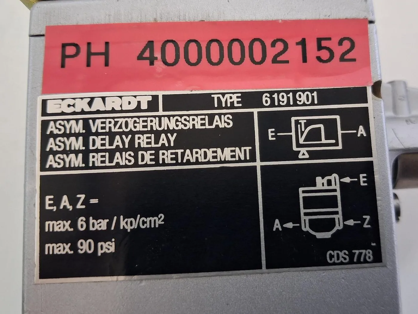 Eckardt Type 6191901 Asym Relay - 4