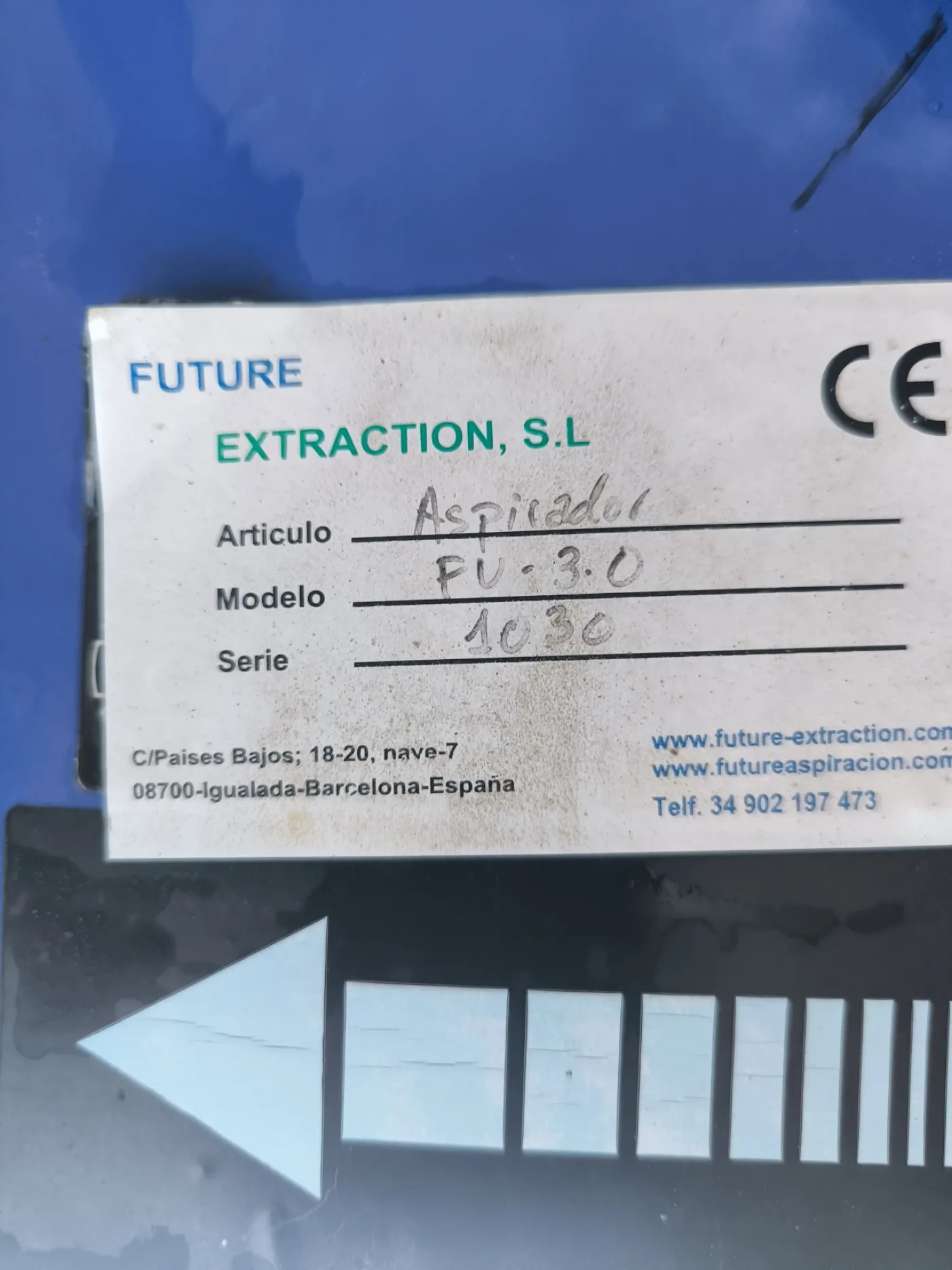 USED FUTURE EXTRACTION FU-3-0 INDUSTRIAL VACUUM CLEANER - 6