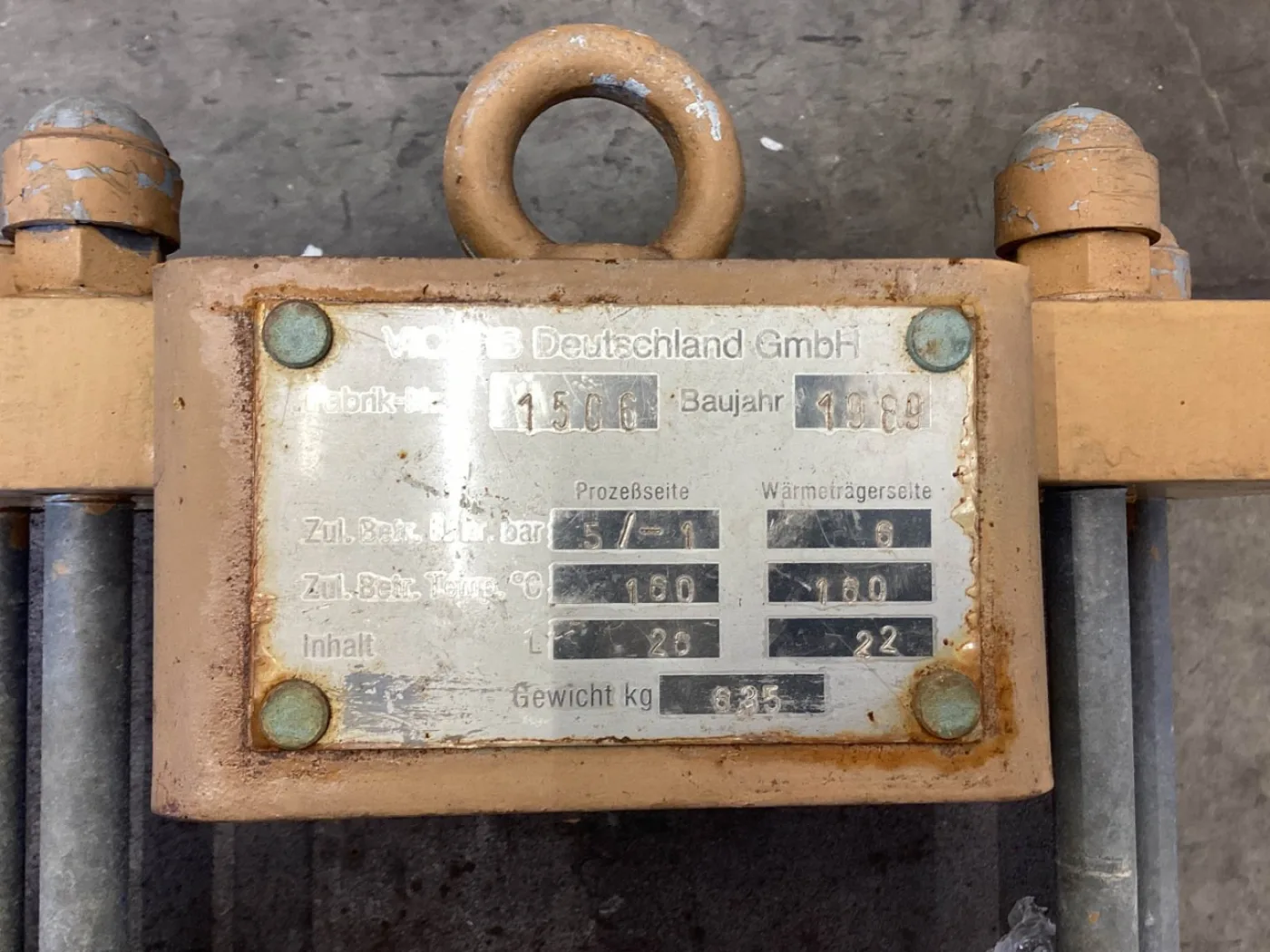 Vicarb Deutschland GmbH "Block Graphite" 5,8 m² - Shell and tube heat exchanger - 5