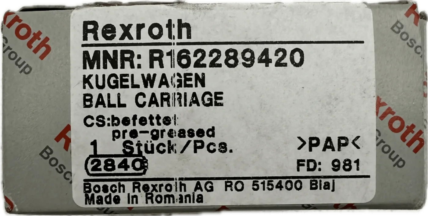 Rexroth Kugelwagen, SNS, Größe 20, Stahl CS, Genauigkeitsnorm, vorspannungsfrei, ohne Kugelkette - 4