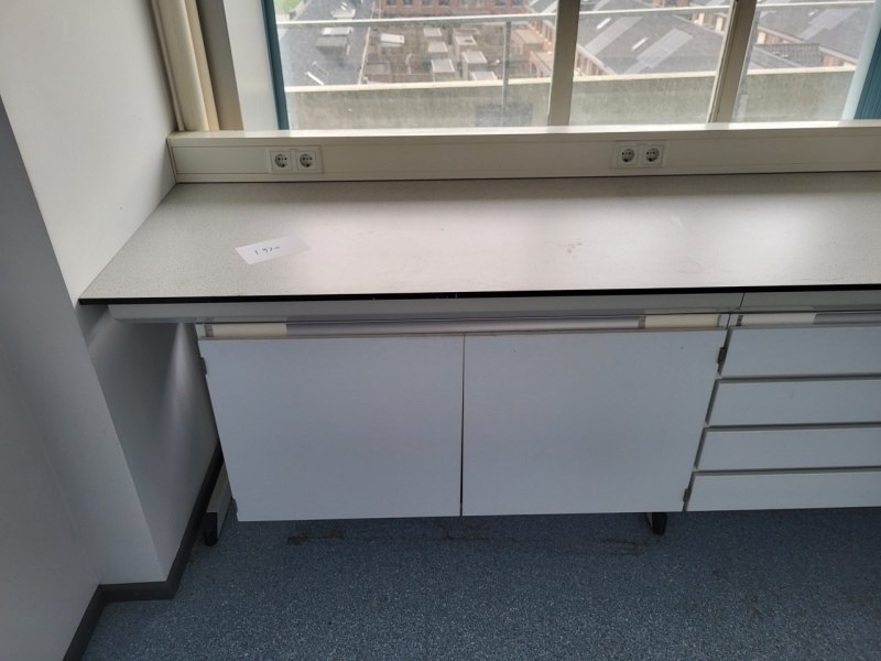 1971 – Used S+B Laboratory wall table (265 cm)
