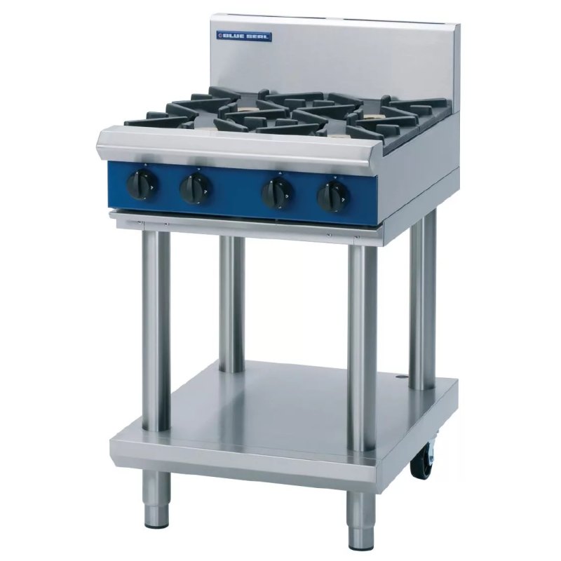 Blue Seal Evolution Cooktop 4 Open Burners LPG on Stand 600mm G514D-LS/L - islandcatering