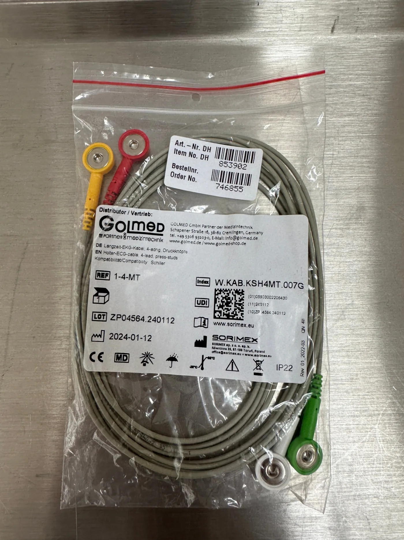 Golmed 1-4-MT EKG-Patientenkabel - 2