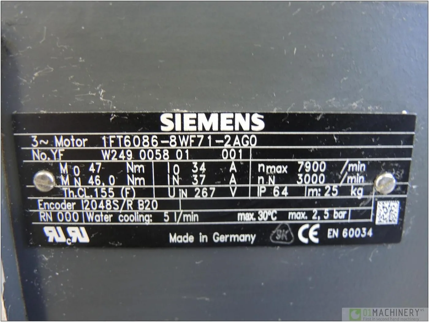 2001 SIEMENS 1FT6086-8WF71-2AG0 AI1344 - 6