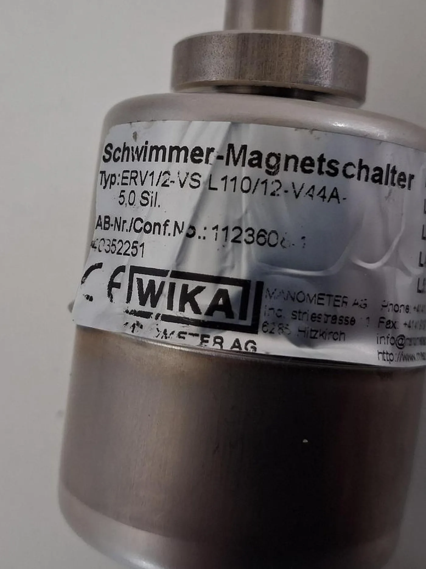 WIKA ERV1/2-VS Schwimmer-Magnetschalter - 3