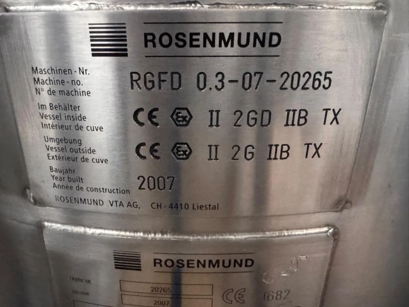2007 Rosenmund Nutsche Filter Dryer RGFD 0.3 m² - 3