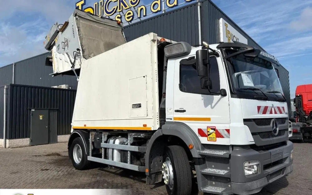 Mercedes-Benz Axor 1829 +FAUN GARBAGE TRUCK 14.5 m3 + PERFECT WORKING + EURO 5 + 3 CHAIRS