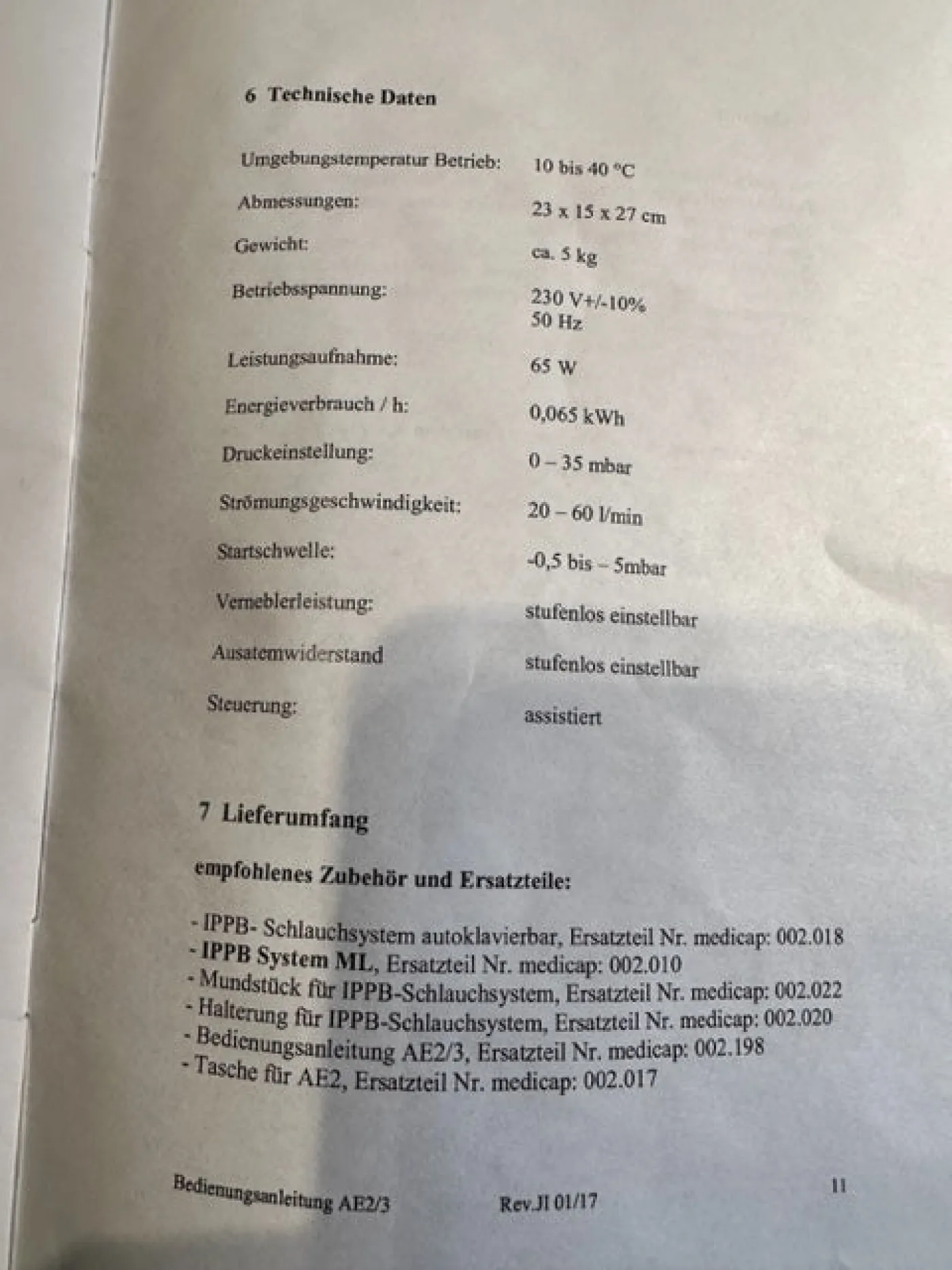 Medicap Homecare GmbH Aero Life 3 IPPB-Überdruckinhaltionsgerät - 4