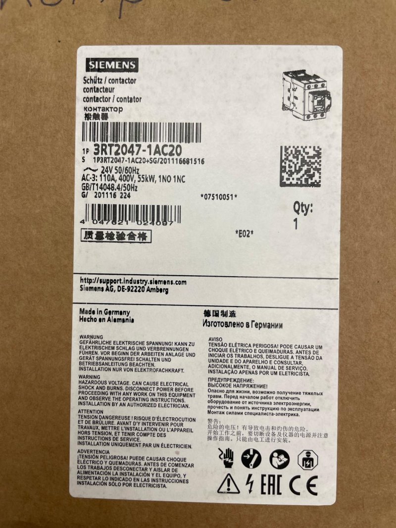 Siemens Leistungsschütz 3RT2047-1AC20