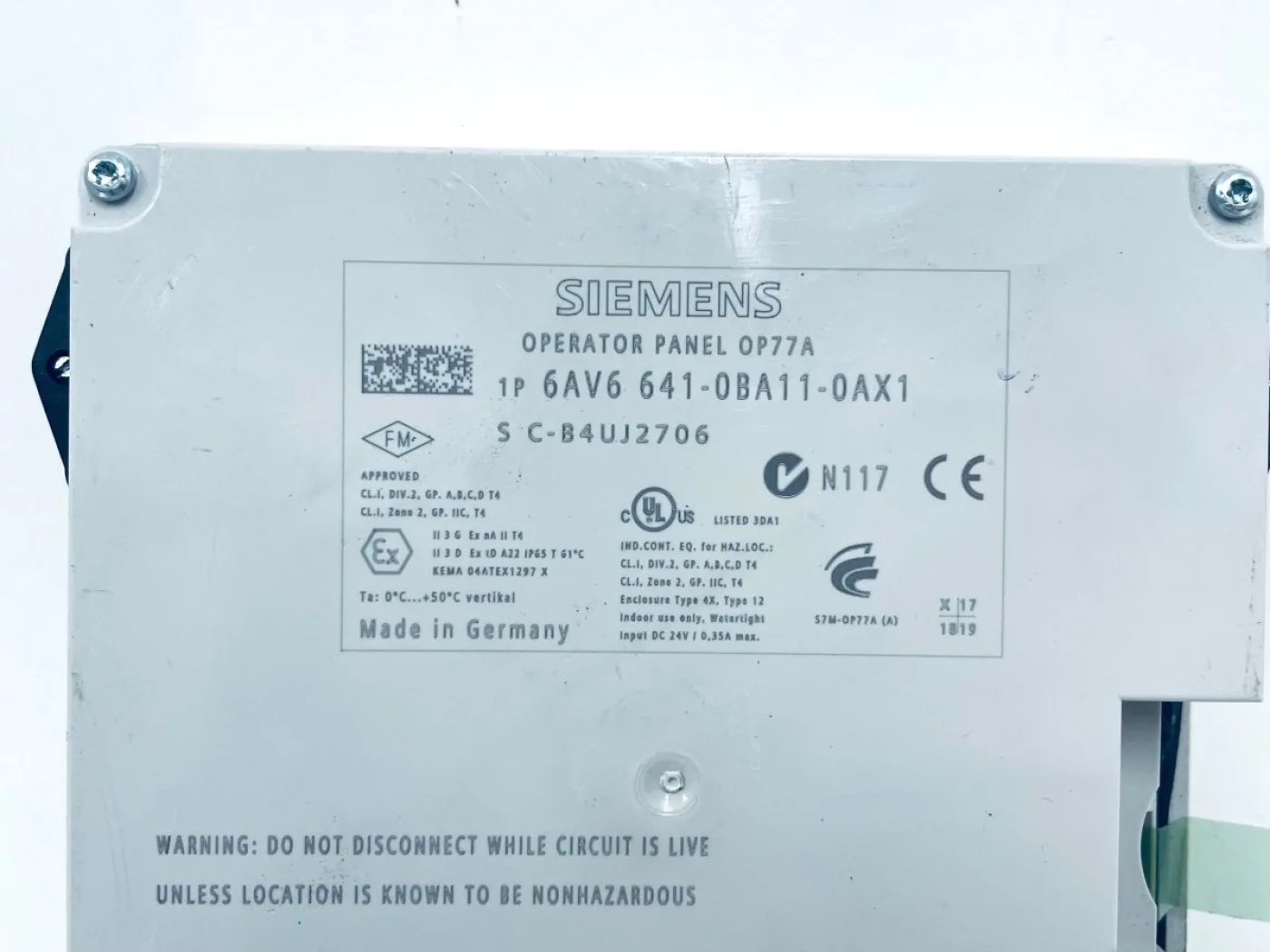 Siemens SIMATIC OP77A 6AV6641-0BA11-0AX1 - 3
