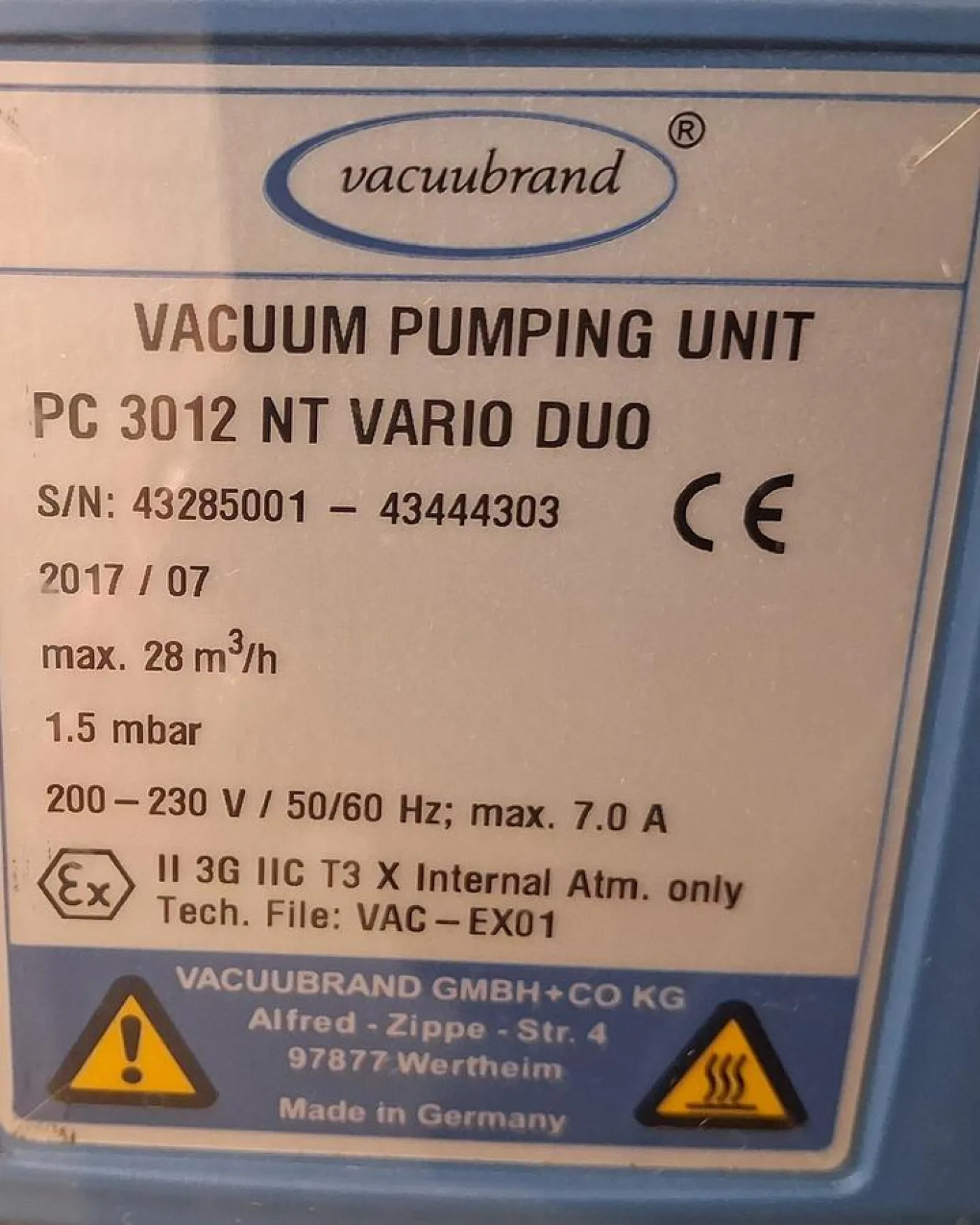 Vacuubrand PC 3012 NT VARIO DUO drehzahlgeregelte Vakuumpumpeneinheit - 8