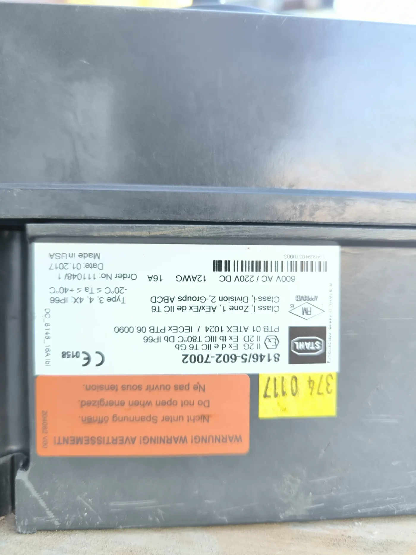 CENTRIFUGAL PUMP EASTERN CENTRICHEM ECC1-AAPEDNSS WITH BALDOR MOTOR 0.37 kW - 1