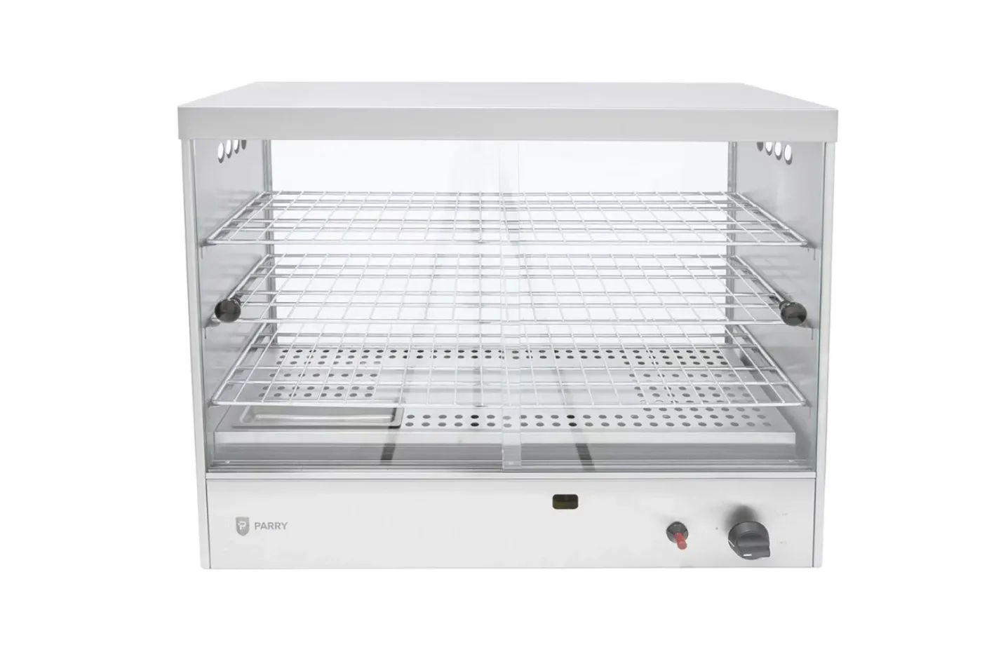 Parry Hot Hold AGPC1 gas LPG only pie cabinet 3 wire racks 20 pies by rack 75cm. - islandcatering - 1