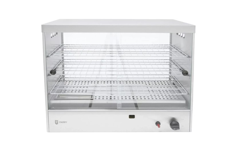 Parry Hot Hold AGPC1 gas LPG only pie cabinet 3 wire racks 20 pies by rack 75cm. - islandcatering