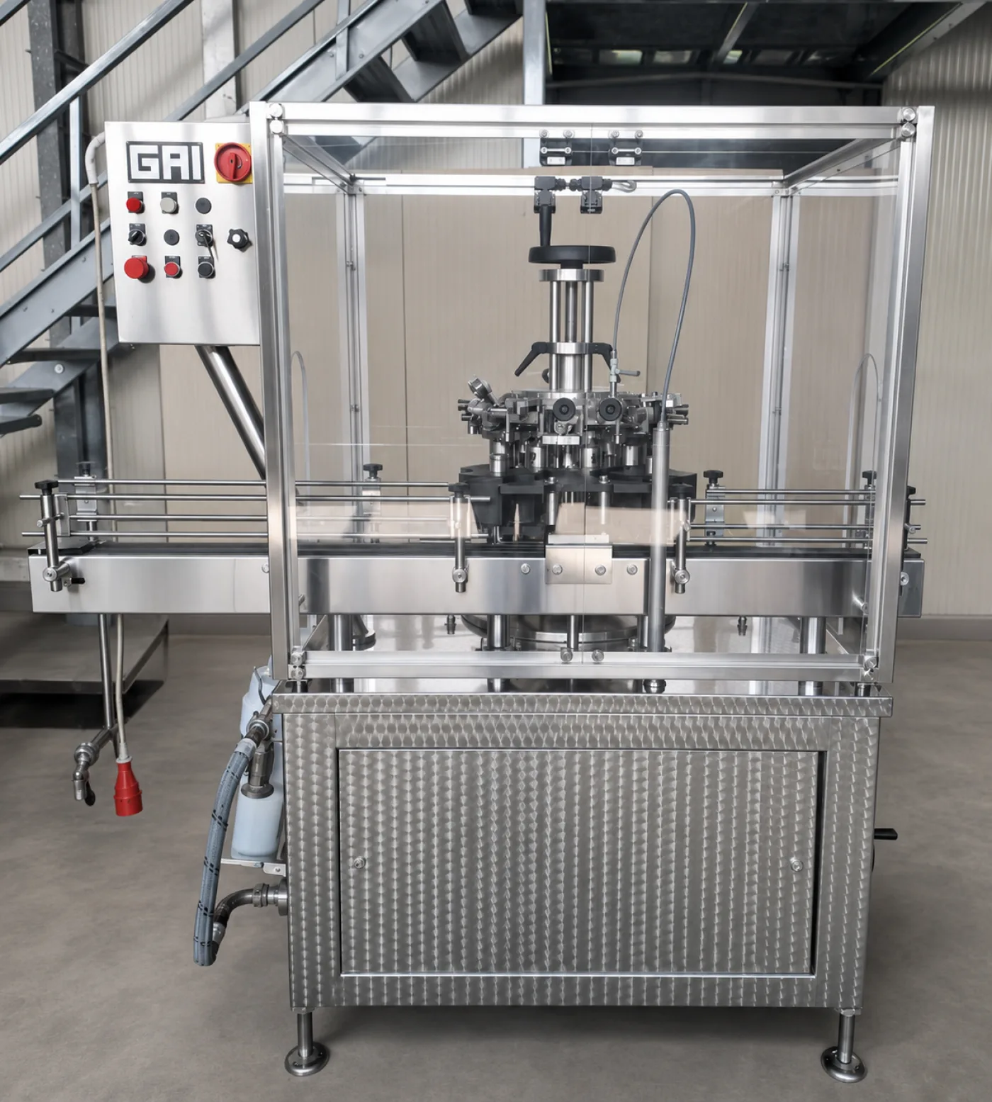 RINSER MACHINE GAI 9 NOZZLES IN STAINLESS STEEL, MODEL 10009, SECOND HAND MACHINE - 1