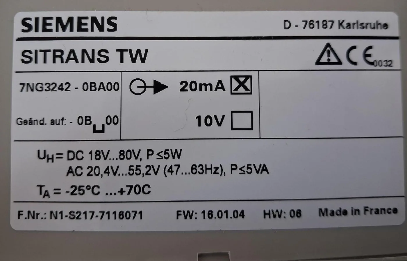 Siemens SITRANS TW 7NG3242-0BA00 Temperaturmessumformer - 5