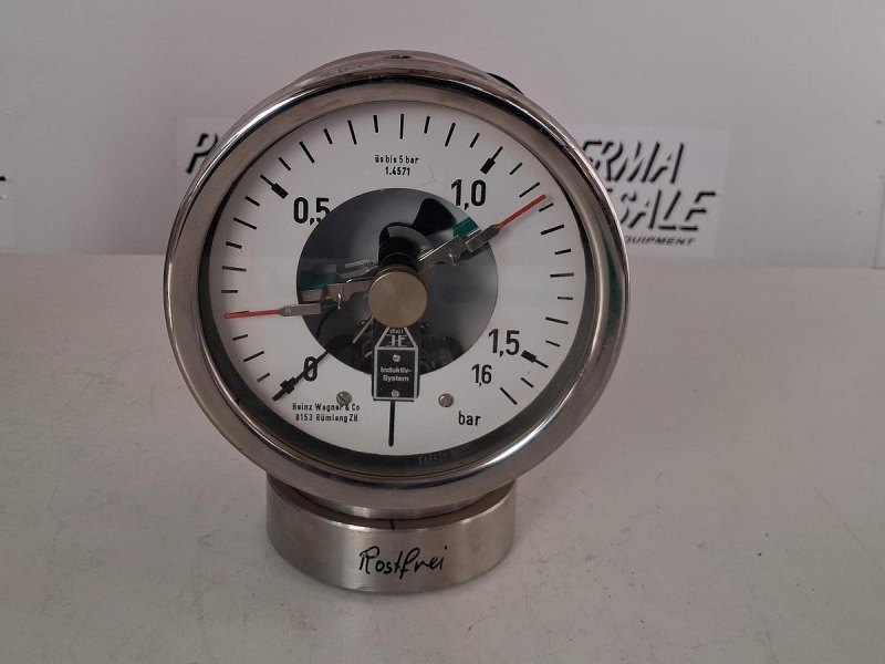 WIKA NG160 Pressure Gauge 0–1.6 bar with Inductive Contact