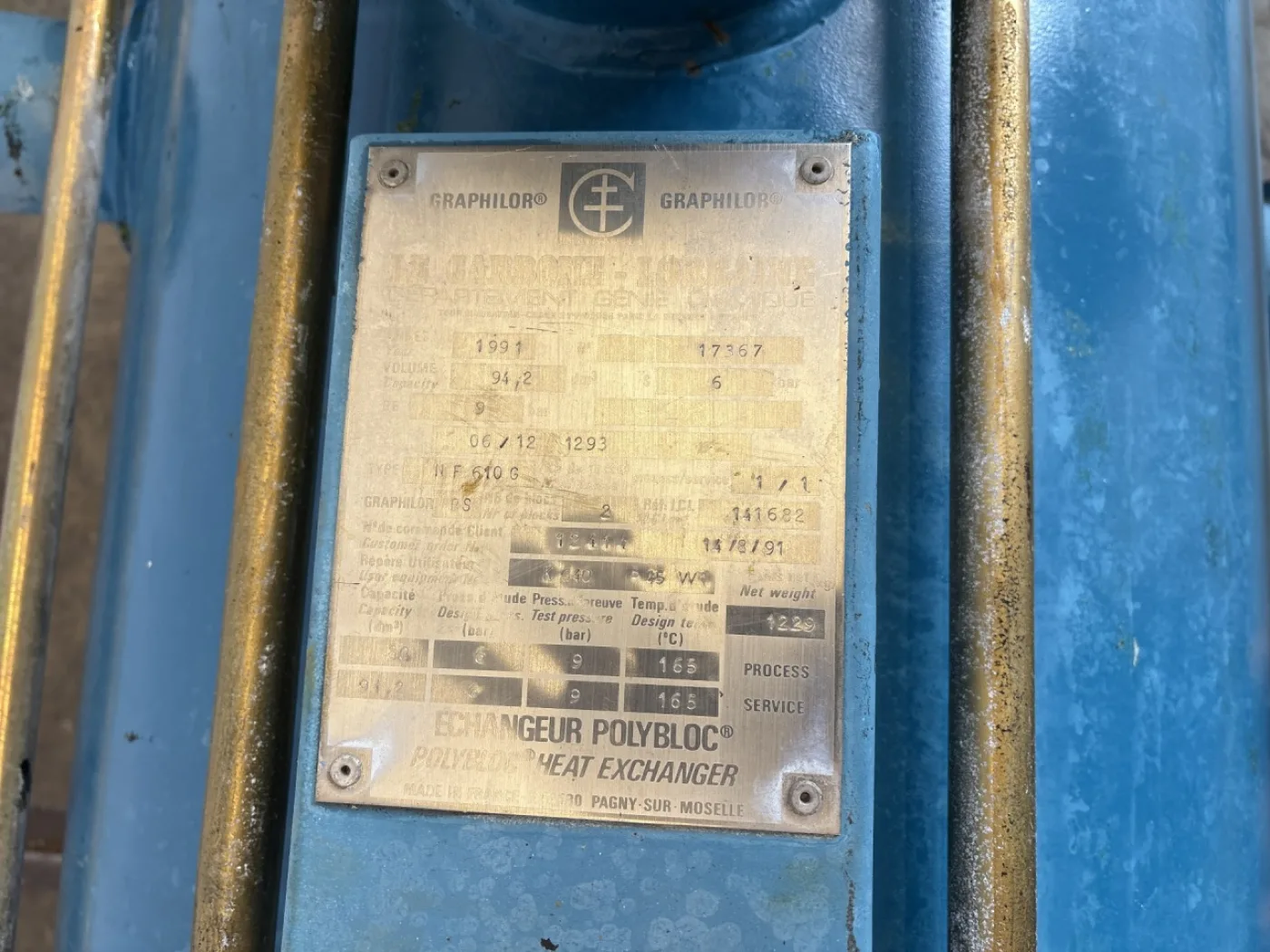 Le Carbone-Lorraine Polybloc NF610G (16 m2) - Shell and tube heat exchanger - 4