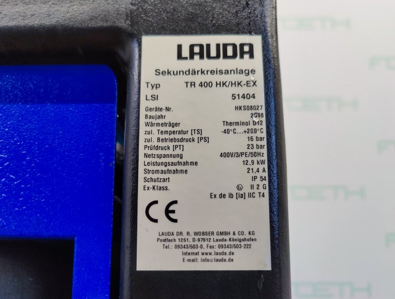Lauda TR400 HK/HK-EX "secondary circuit system" - Temperature control unit
