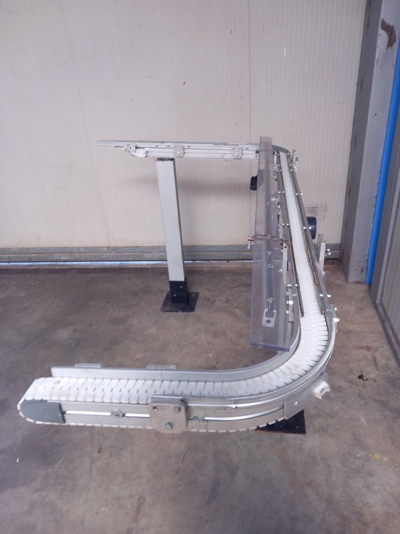 NASTRO TRASPORTATORE MOTORIZZATO, DUE CURVE A 90° – FLEXLINK