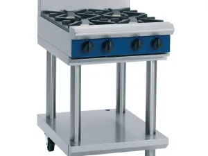Blue Seal Evolution Cooktop 4 Open Burners LPG on Stand 600mm G514D-LS/L - islandcatering
