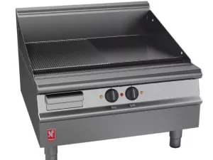 Falcon Dominator Plus 800mm Wide Half Ribbed Griddle E3481R - islandcatering