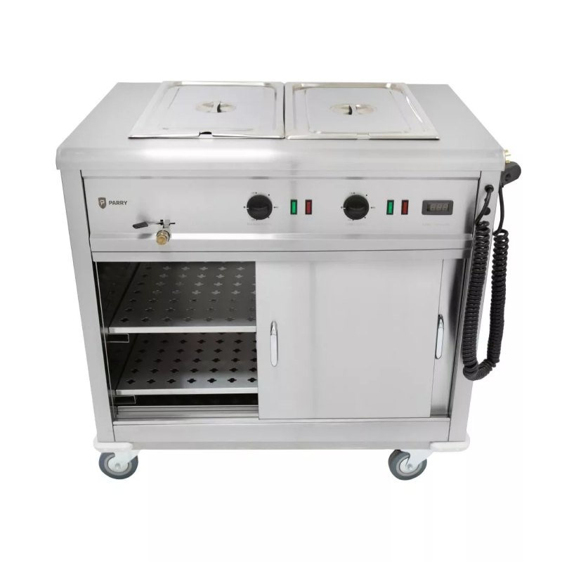 Parry Mobile Servery with Bain Marie Top MSB9 - islandcatering
