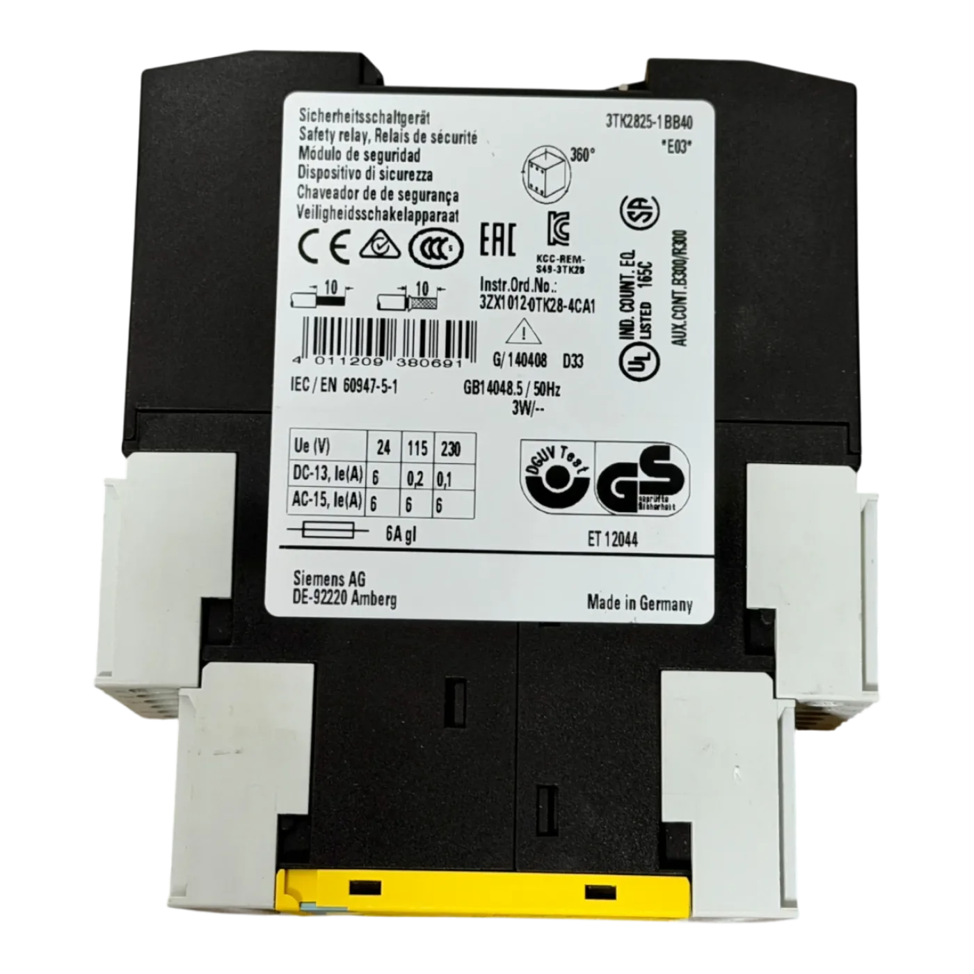 Siemens Siguard Sicherheitsrelais Art Nr 3TK2828 1BB41 - 5