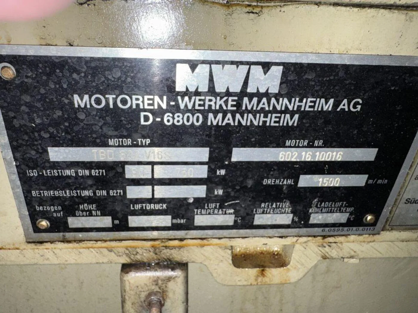 MWM TBD 602-V16S - 4