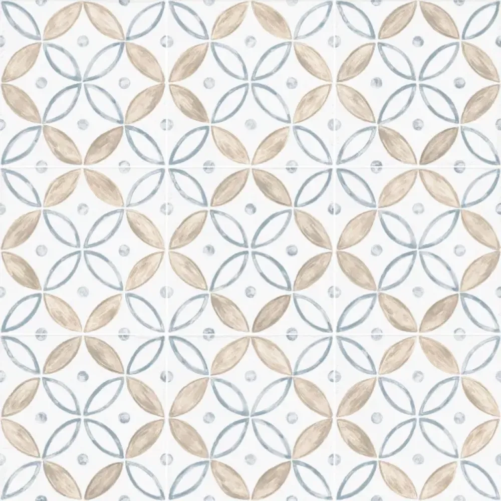 Deserto 10MM Blue Design tegel semi mat 20x20 cm