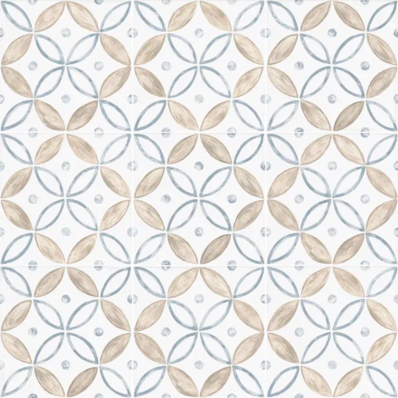 Deserto 10MM Blue Design tegel semi mat 20x20 cm