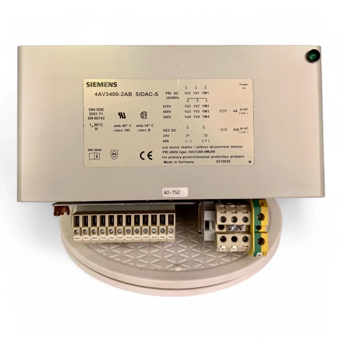 SIEMENS 4AV3400-2AB SIDAC TRANSFORMATOR 9210036 - 7