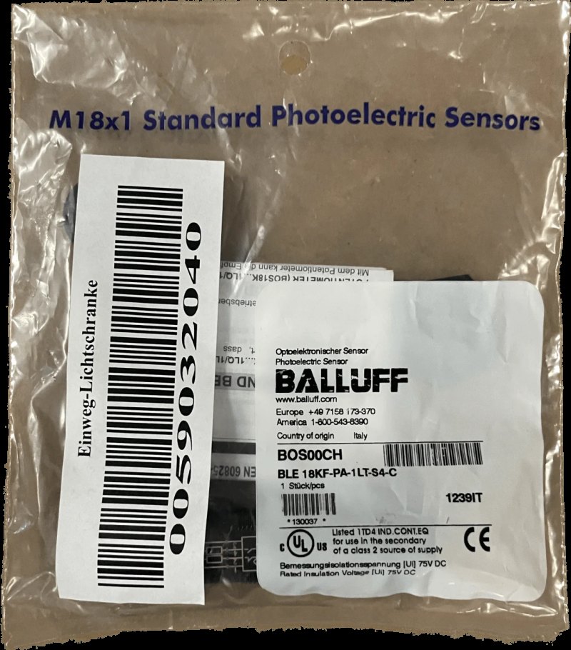 BALLUFF Einweglichtschranken BLE 18KF-PA-1LT-S4-C