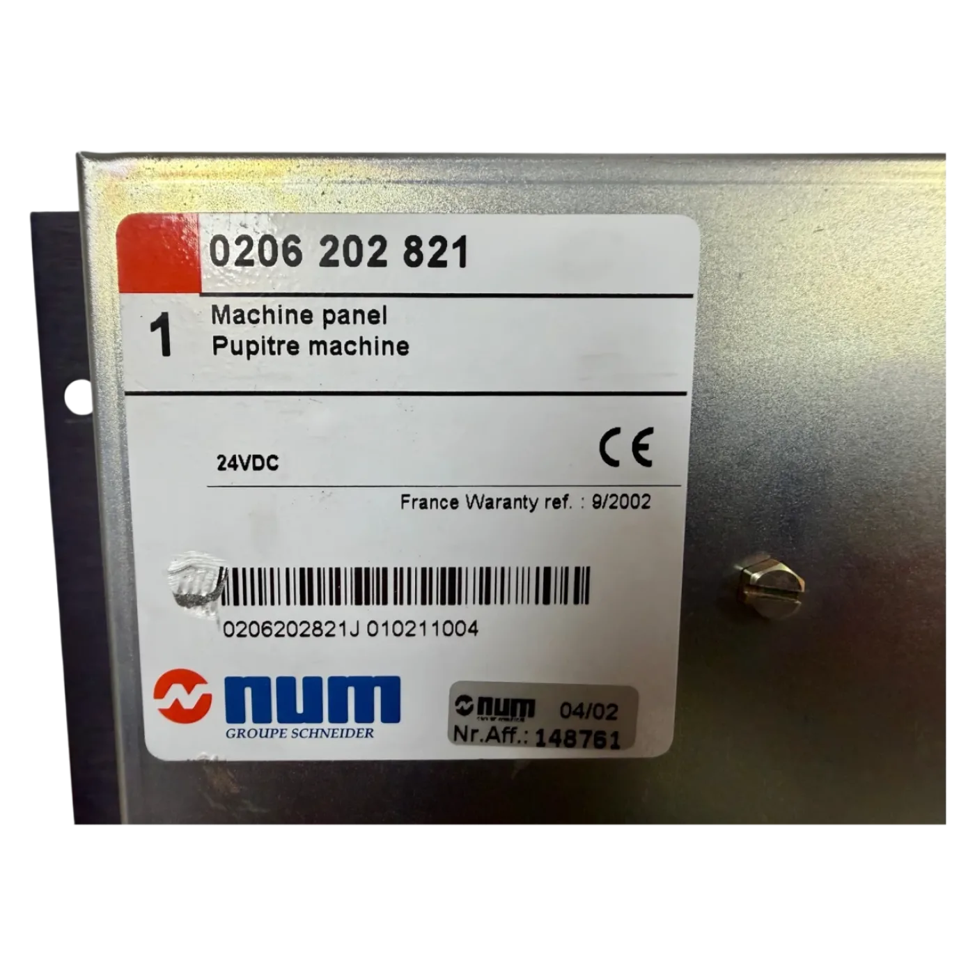 NUM Kurzhubtastatur Bedienpanel für NUM 1060 Steuerung Art.-Nr. 0206 202 821 - 7