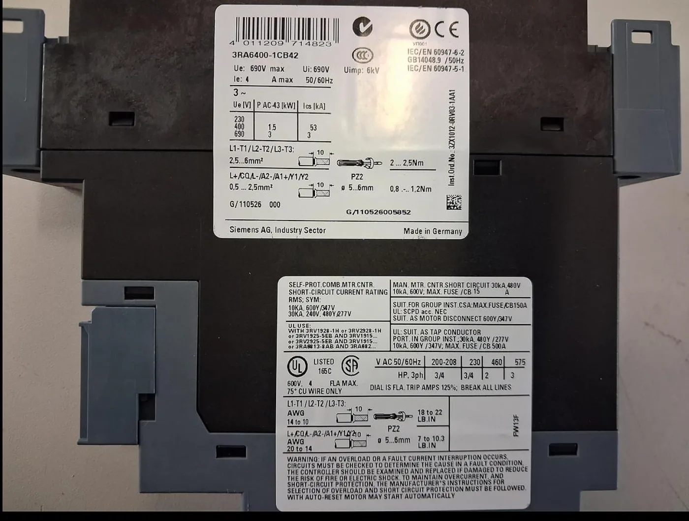 Siemens SIRIUS Motorstarter 3RM1001-1AA04 - 4