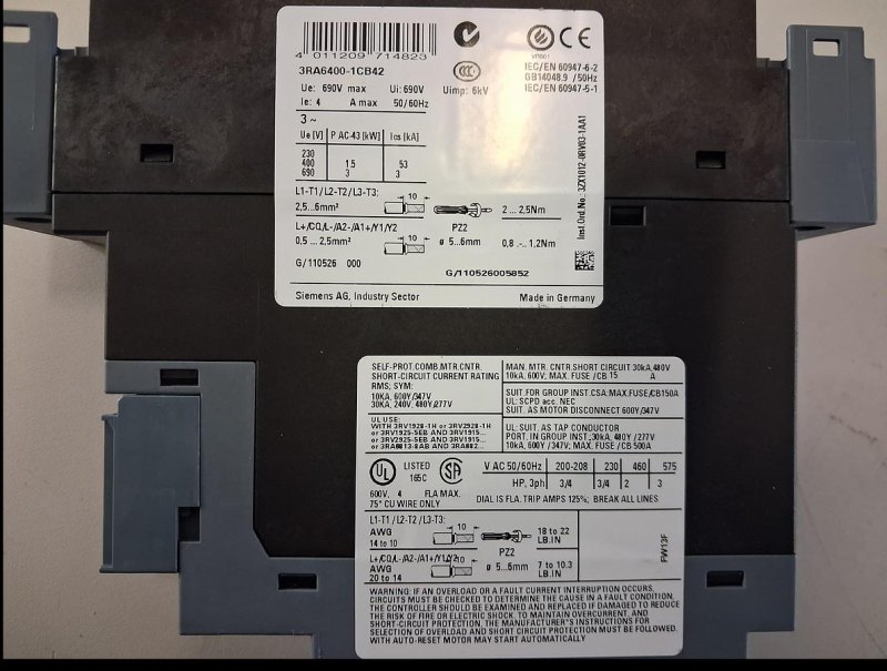 Siemens SIRIUS Motorstarter 3RM1001-1AA04