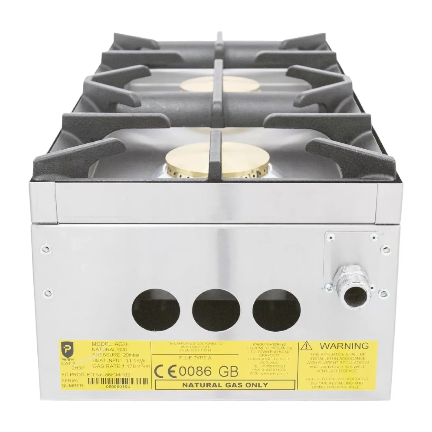 Parry 2 Burner Natural Gas Hob AG2H - islandcatering - 2