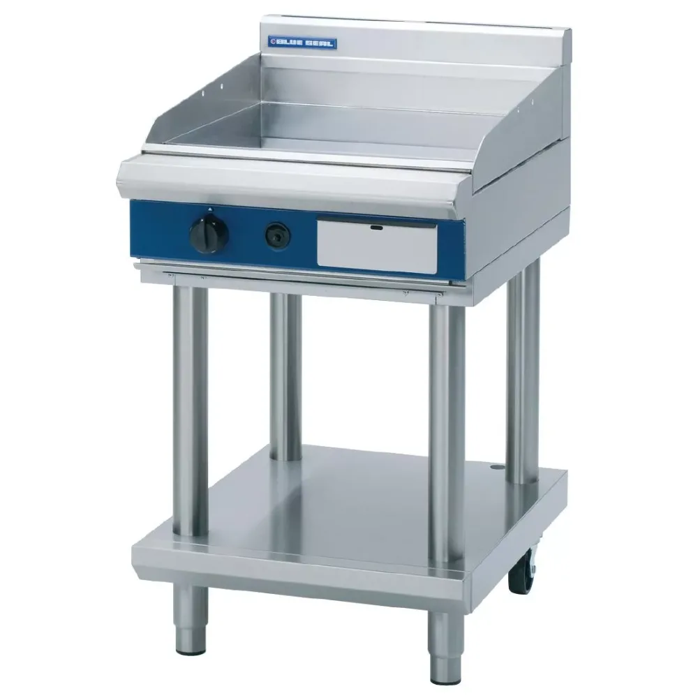 Blue Seal Evolution Griddle with Leg Stand Nat Gas 600mm GP514-LS/N - islandcatering