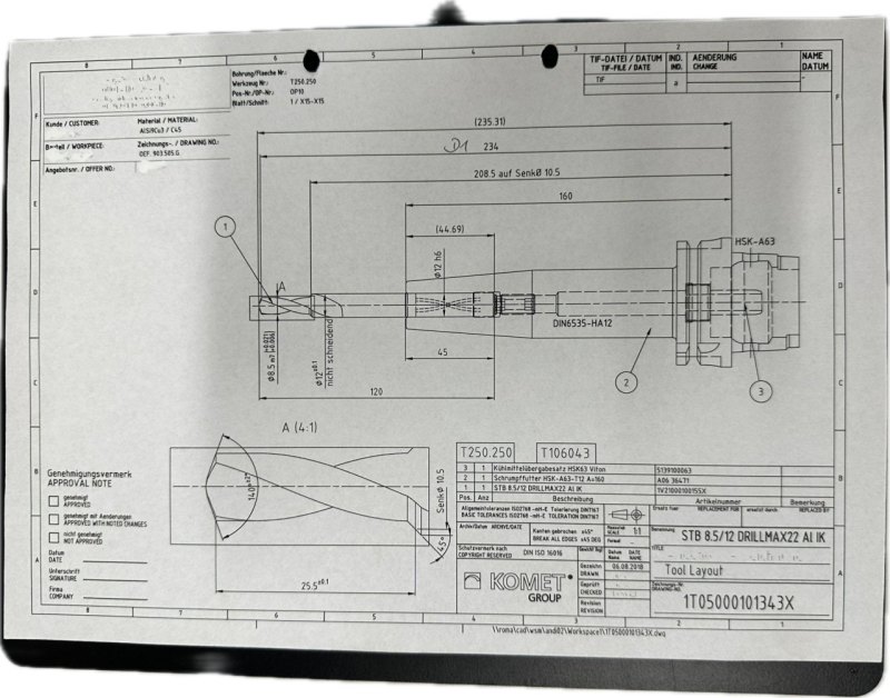 Komet STB 8.5/12 DRILLMAX22 Al IK