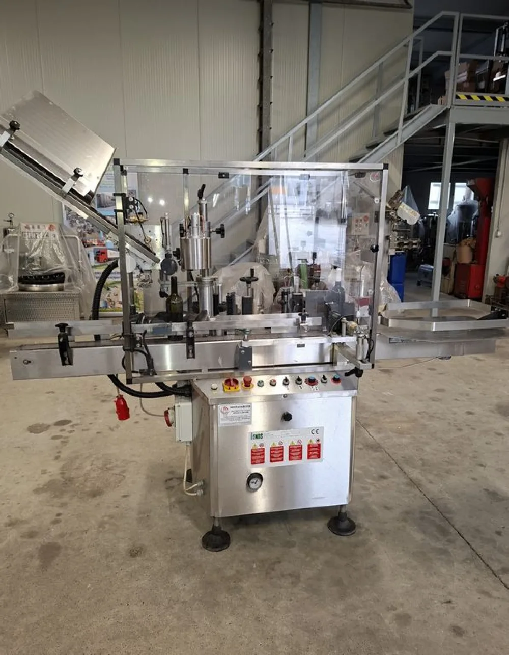 ENOS ADHESIVE LABELLING MACHINE, MODEL PIÙ, WITH 2 STATIONS, SECOND HAND MACHINE
