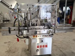 ENOS ADHESIVE LABELLING MACHINE, MODEL PIÙ, WITH 2 STATIONS, SECOND HAND MACHINE